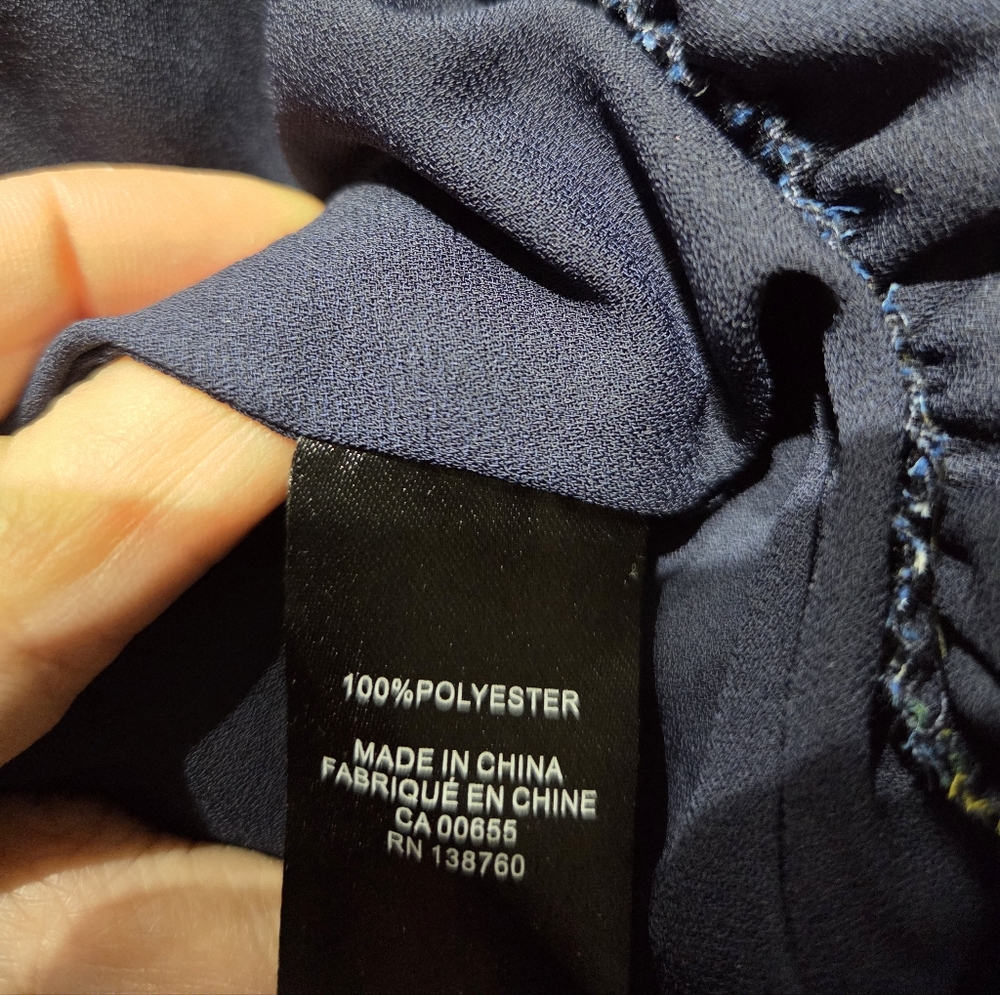 RW&CO. Navy and White Patterned Dress - Picture 6 of 7